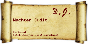 Wachter Judit névjegykártya